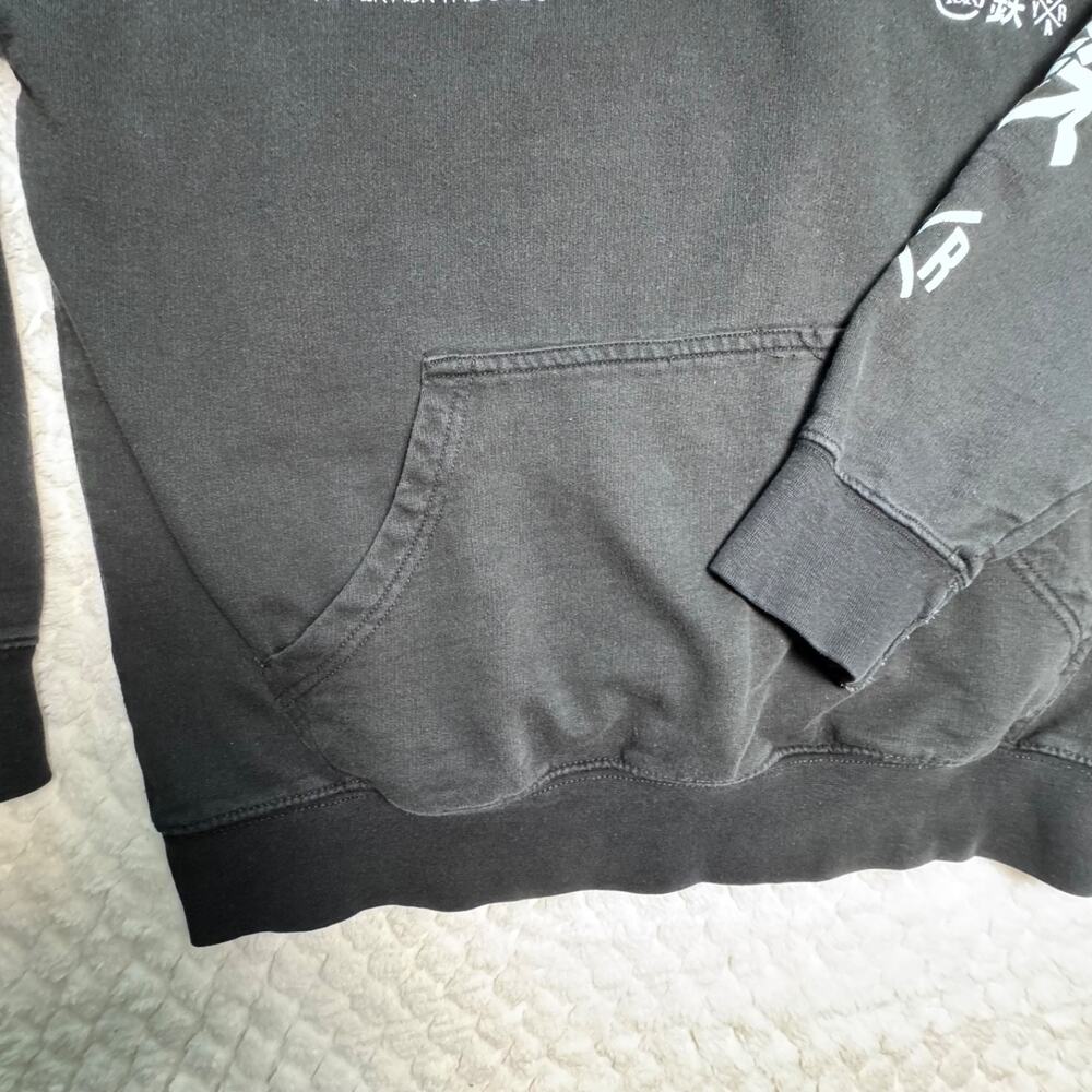 Young Reckless Y&R Hoodie Mens Medium Black Graphic Sleeve Logo Streetwear - Picture 5 of 8